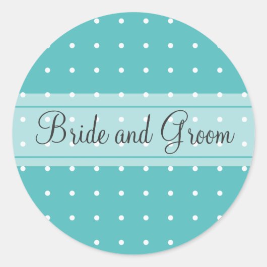 Hochzeit Runder Aufkleber (Vorderseite)