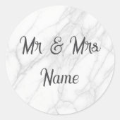 Hochzeit Runder Aufkleber (Vorderseite)