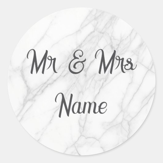 Hochzeit Runder Aufkleber (Vorderseite)