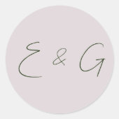 Hochzeit Runder Aufkleber (Vorderseite)