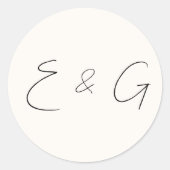 Hochzeit Runder Aufkleber (Vorderseite)