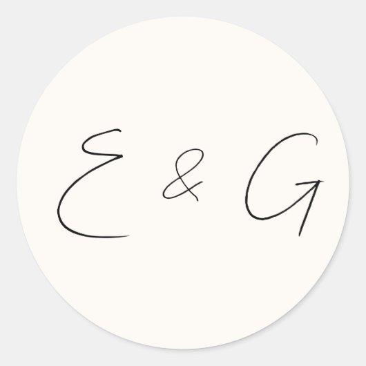 Hochzeit Runder Aufkleber (Vorderseite)