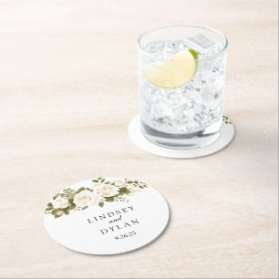 Hochzeit Runder Pappuntersetzer