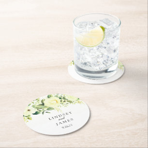 Hochzeit Runder Pappuntersetzer