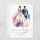 Hochzeit Rustic Classic Boho Floral Einladung (Vorderseite)