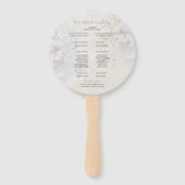 Hochzeit | Rustic Lilac and Alabaster Peony Floral Fächer (Rückseite)