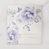 Hochzeit | Rustic Lilac and Alabaster Peony Floral Platzkarte (Außenseite Aufgefaltet)