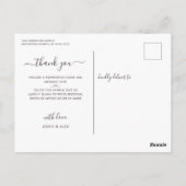 Hochzeit Rustic Wood Lights Jars Lace Vielen Dank Postkarte (Rückseite)