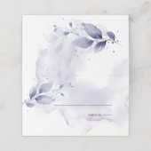 Hochzeit | Rustikale Aquarellpflanze Lila Platzkarte (Außenseite Aufgefaltet)