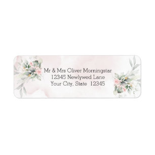 Hochzeit Rustikale Folies Aquarellfarbe Rosa Blü