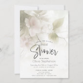 Hochzeit | Rustikale Rosa Pfirsichblüten Einladung (Vorderseite)