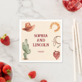 Hochzeit Rustikaler brauner Western Serviette (Beispiel)