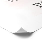 Hochzeit | Rustikales Blattwerk Rosa Bar Zeichen Poster (Ecke)