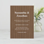 Hochzeit rustikales Retro-Monogramm Einladung (Stehend Vorderseite)