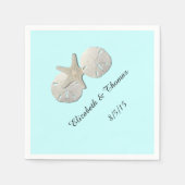 Hochzeit, Sand Dollar, Starfish, Custom Napkins Serviette (Vorderseite)