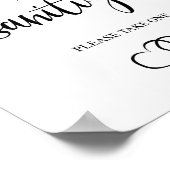 Hochzeit Sanitize Zeichen, Sei weise und anitize. Poster (Ecke)