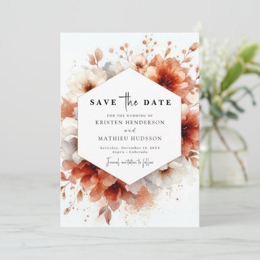 Hochzeit Save The Date (Stehend Vorderseite)