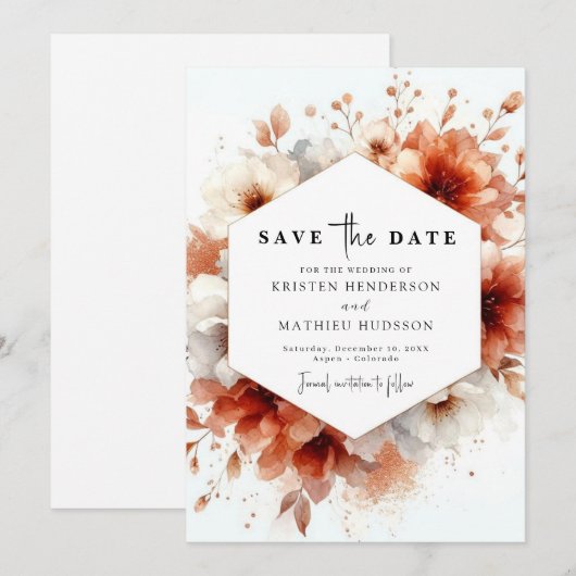 Hochzeit Save The Date (Vorne/Hinten)