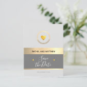 Hochzeit / Save the Date Ankündigungspostkarte (Stehend Vorderseite)