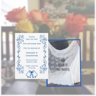 Hochzeit Save The Date Blaue Saphir-Glocken