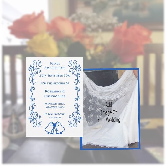 Hochzeit Save The Date Blaue Saphir-Glocken