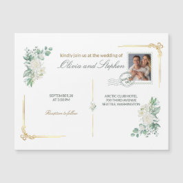 Hochzeit- Save-the-Date-Einladungsmagnet Magnetkarte
