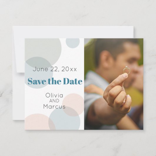 HOCHZEIT | Save the Date FOTO Confetti Dots (Vorderseite)