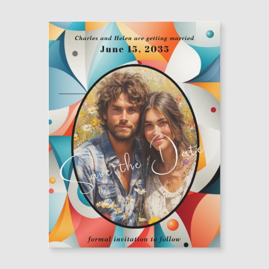 Hochzeit, Save the Date, Foto Magnet (Vorderseite)