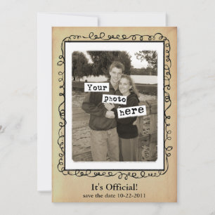 Hochzeit Save the Date Foto Vorlage
