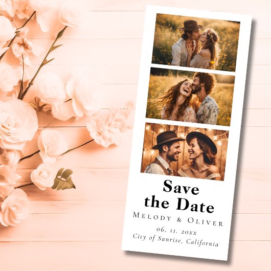Hochzeit Save the Date Fotoautomat QR-Code Boho