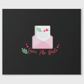 Hochzeit Save the Date Geschenkpapier (Flach)