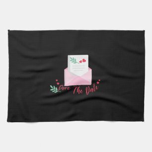 Hochzeit Save the Date Geschirrtuch