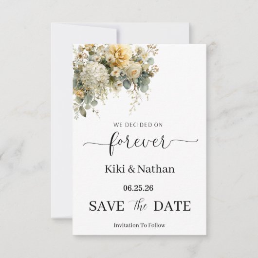 Hochzeit Save the Date Karte (Vorderseite)