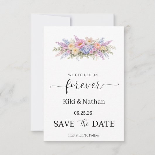 Hochzeit Save the Date Karte (Vorderseite)