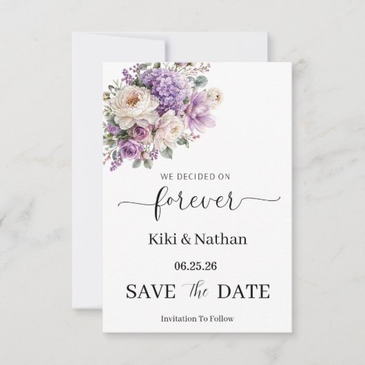Hochzeit Save-the-Date-Karte (Vorderseite)