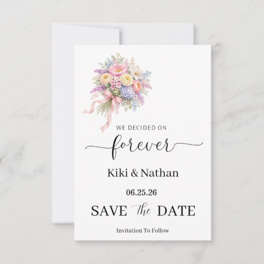 Hochzeit Save-the-Date-Karte (Vorderseite)