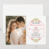 Hochzeit Save The Date Karte (Vorne/Hinten)