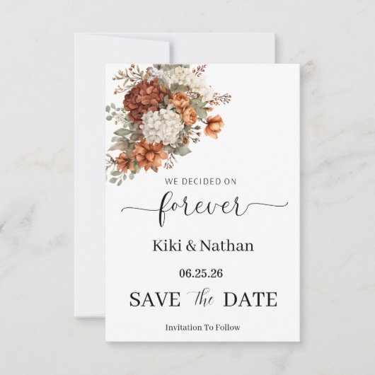 Hochzeit-Save-the-Date-Karte (Vorderseite)