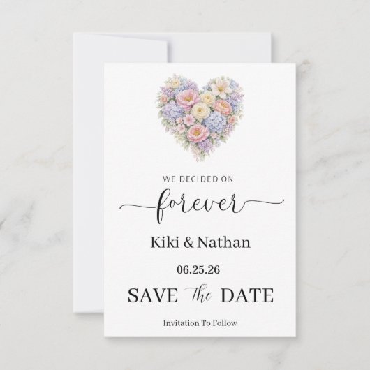 Hochzeit Save-the-Date-Karte (Vorderseite)