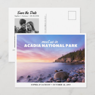 Hochzeit Save-the-Date Karte für den Acadia Nation