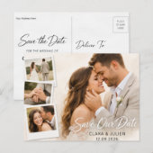 Hochzeit Save the Date Karte Moderne Schrift | 4 F (Vorne/Hinten)