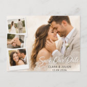 Hochzeit Save the Date Karte Moderne Schrift | 4 F (Vorderseite)