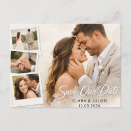 Hochzeit Save the Date Karte Moderne Schrift | 4 F
