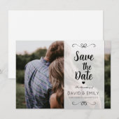 Hochzeit-Save-The-Date-Karte Save The Date (Vorne/Hinten)