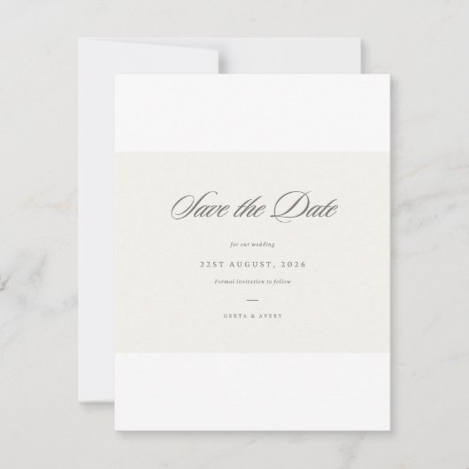 Hochzeit Save the Date Karten – Elegant Personalis (Vorderseite)