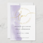 HOCHZEIT | Save the Date Lilac Violet Watercolor Einladung (Vorderseite)