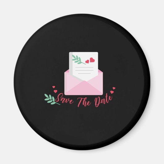 Hochzeit Save the Date Magnet (Vorne)