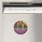 Hochzeit Save the Date Magnet Herbst-Traubenblatt (In Situ (Geschirrspüler))