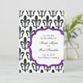 Hochzeit Save the Date | New Orleans | Lila (Stehend Vorderseite)