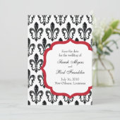 Hochzeit Save the Date | New Orleans | Rot (Stehend Vorderseite)